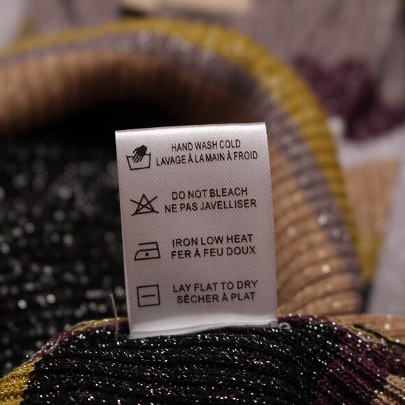 Chaser Harper Stripe Ribbed Sweater Y2K Retro V-Neck Skater Style Knit Size L - Picture 10 of 13